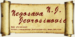 Negosava Jevrosimović vizit kartica